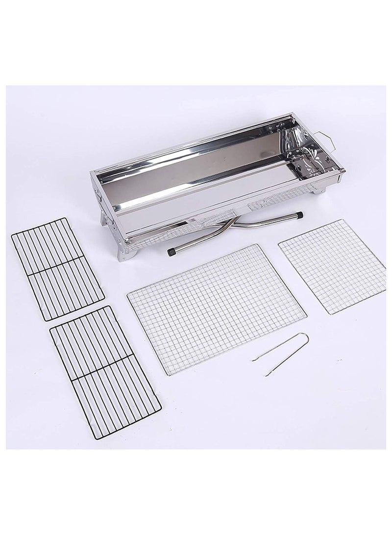 إي وورلد شواية شواء غير قابلة للصدأ قائمة بذاتها قابلة للطي محمولة للتخييم والطبخ وشواية للسفر. - Image 5