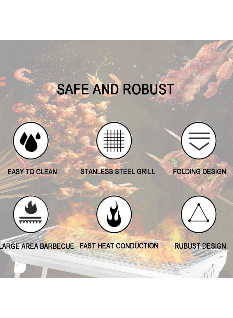 إي وورلد شواية شواء غير قابلة للصدأ قائمة بذاتها قابلة للطي محمولة للتخييم والطبخ وشواية للسفر. - Image 3