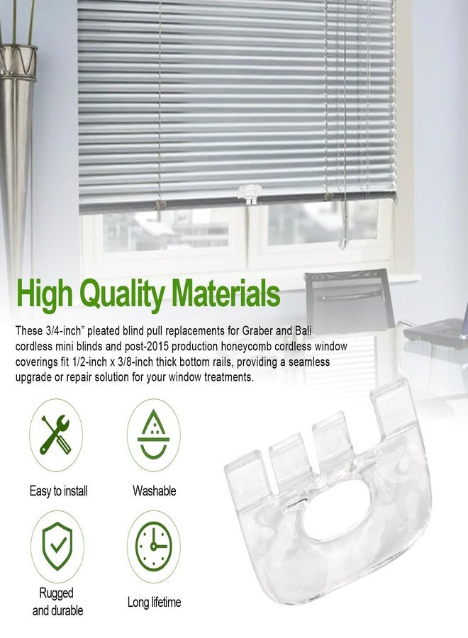 IFERLA 6 Pack Graber Bali Springs Cordless Honeycomb Shade Lift Handles - Cordless Shade Handle Bali Blinds Replacement Parts for Top Down Bottom up 3/4" Pleat Mini Blinds Cellular Shades(Made After 2015) - Image 4
