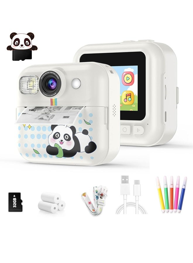 Beauenty Kids Camera Instant Print, Camera for Kids with Printable Photos, Toddler Camera Toys for Children Ages 3-14, Digital Camera Birthday Gifts for Girls 4 5 6 7 8 9 10 11 12 13 Years Old (White) - Image 1