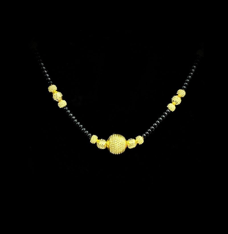 MONEV One Gram Gold Plated Jewellery Mangalsutra Tanmaniya Nallapusalu Necklace For Women and Girls - Image 4