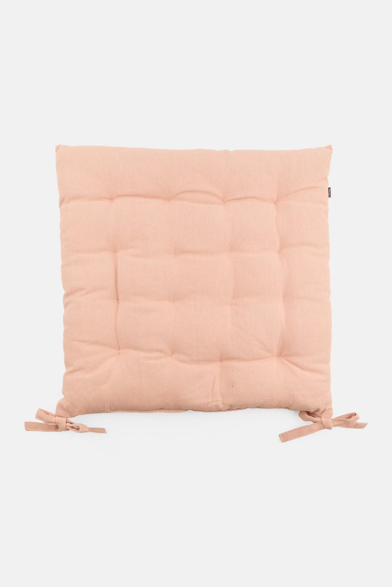 Muy Mucho Organic Cotton Chair Cushion 40 x 40 cm, Light Peach - Image 1