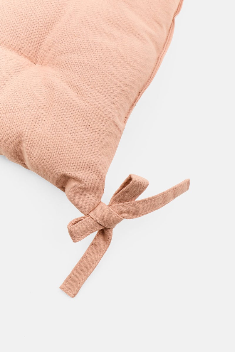 Muy Mucho Organic Cotton Chair Cushion 40 x 40 cm, Light Peach - Image 3