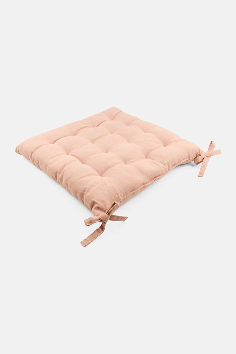 Muy Mucho Organic Cotton Chair Cushion 40 x 40 cm, Light Peach - Image 2