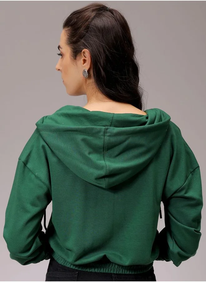 مرفوعة Women Regular Fit Solid Wrap Sweatshirt