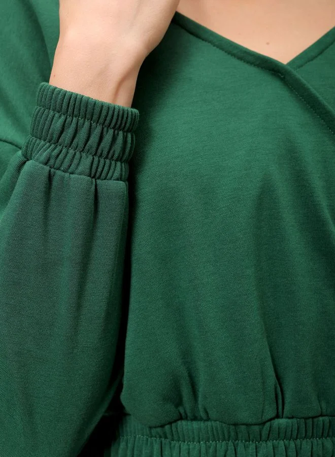 Freehand Women Regular Fit Solid Wrap Sweatshirt
