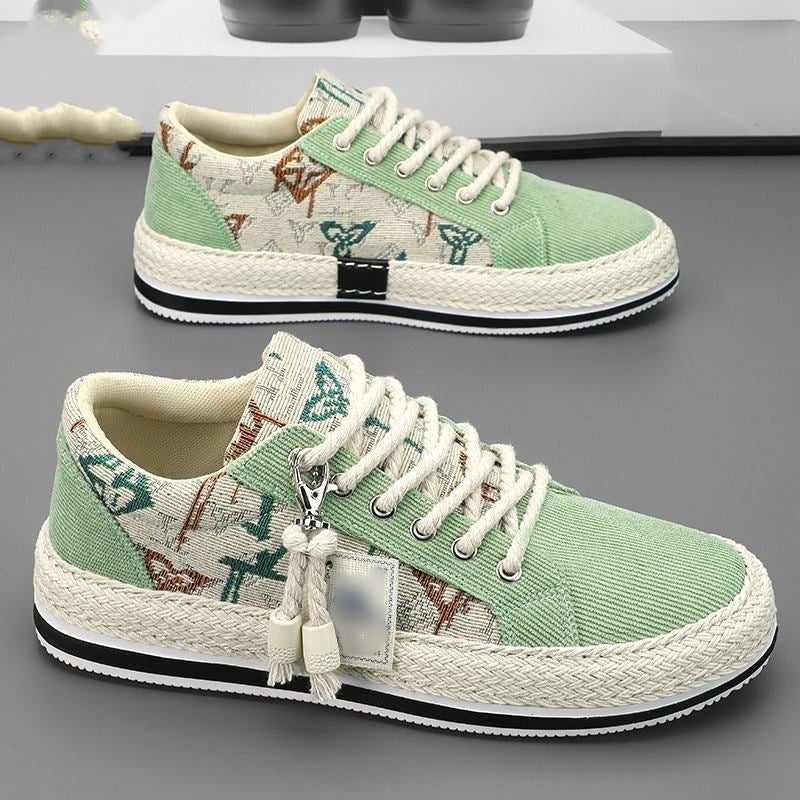 Men's Canvas Low Top Sneakers Breathable - Image 3
