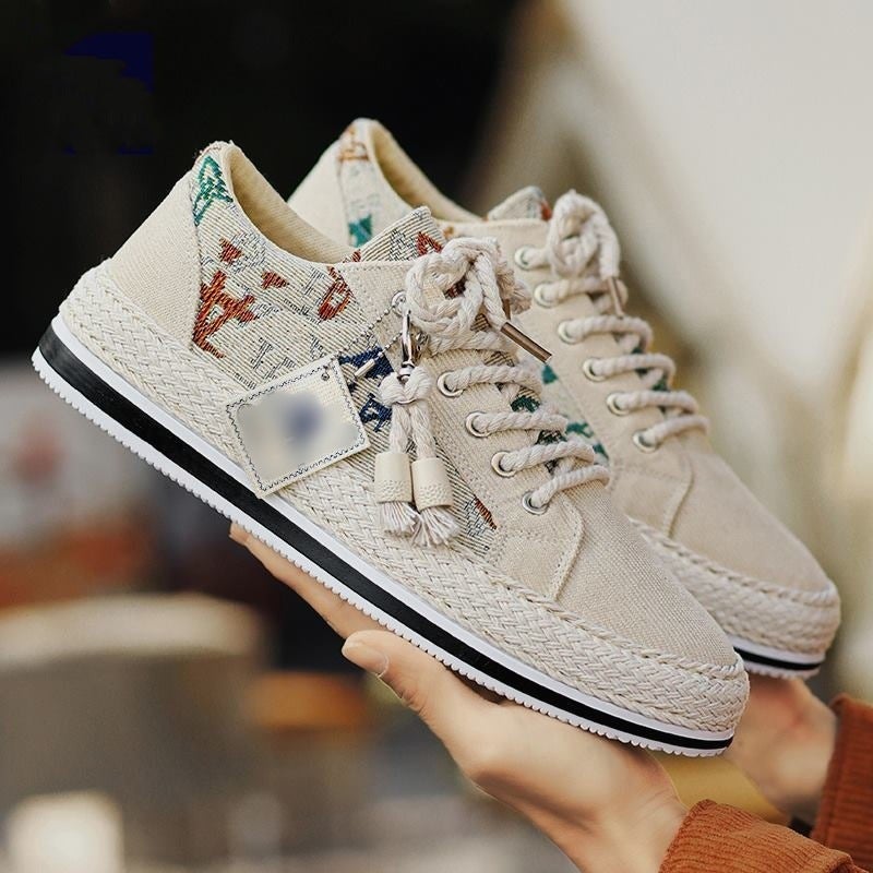 Men's Canvas Low Top Sneakers Breathable - Image 4