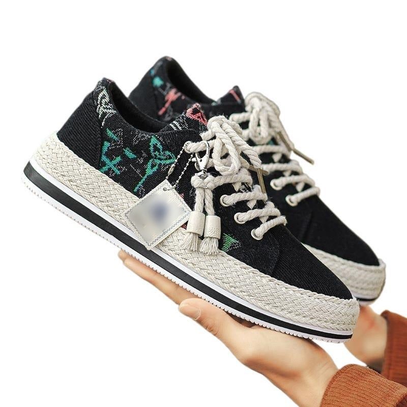 Men's Canvas Low Top Sneakers Breathable - Image 5