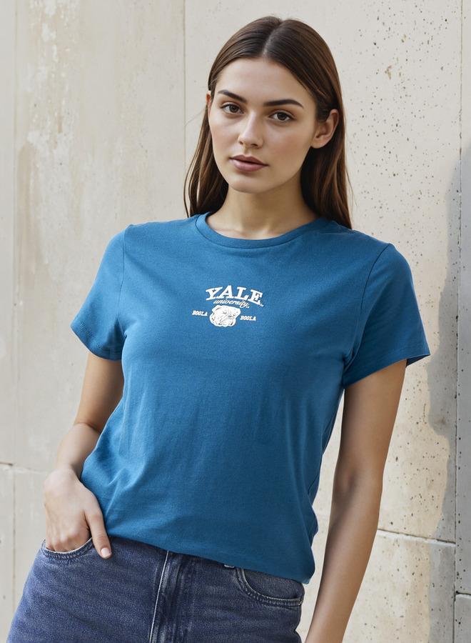 SP Characters T-shirt Regular Fit with Yale University Print Cotton - Image 1