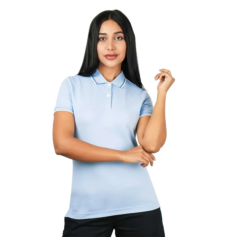 GIORDANO Women's Cotton Lycra Slim Fit Solid Polo