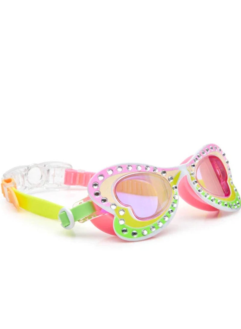 بلينج2O Pink Lemonade Buttercup Kids Swim Goggles - Anti Fog, No Leak, Non Slip, UV Protection - Hard Travel Case - Lead and Latex Free - Image 3