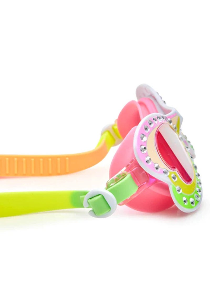 بلينج2O Pink Lemonade Buttercup Kids Swim Goggles - Anti Fog, No Leak, Non Slip, UV Protection - Hard Travel Case - Lead and Latex Free - Image 4