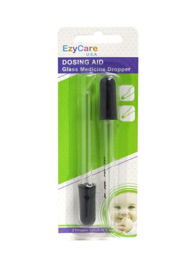 Ezycare Dosing Aid Glass Medicine Dropper 1 mL 2's 11508