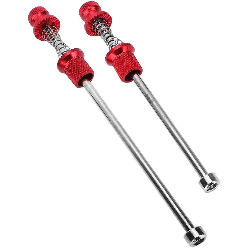 Red Aluminum Alloy Anti Theft Quick Release Bicycle Skewers For Road Mountain Bikes - Image 2