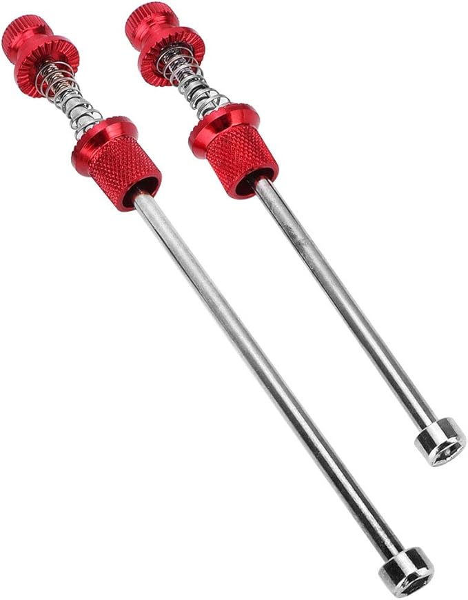 Red Aluminum Alloy Anti Theft Quick Release Bicycle Skewers For Road Mountain Bikes - Image 1