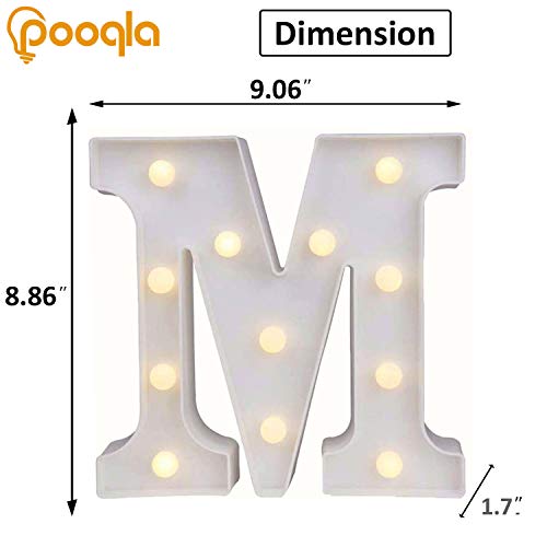 Pooqla LED Marquee Letter Lights Sign, Light Up Alphabet Letter for Home Party Wedding Decoration M - Image 3