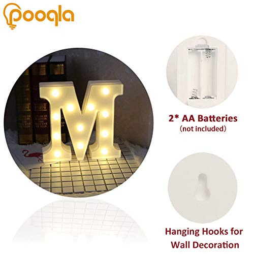 Pooqla LED Marquee Letter Lights Sign, Light Up Alphabet Letter for Home Party Wedding Decoration M - Image 2