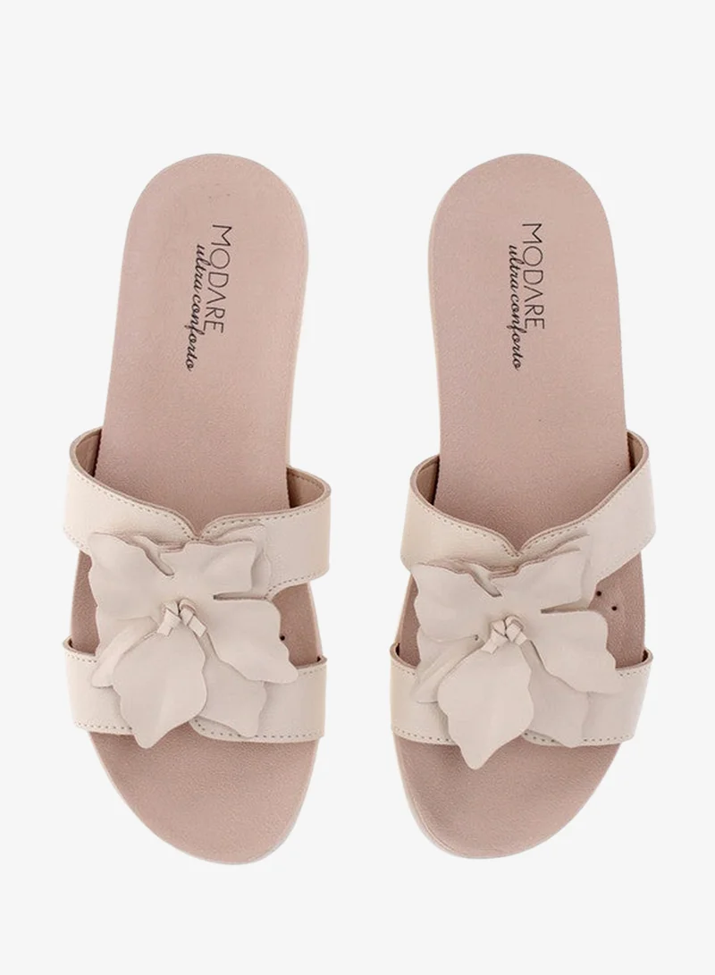 Modare Beige Flat Sandals for Women – Stylish Ladies Flat Sandals & Comfortable Flat Slippers for Women | Best Price UAE
