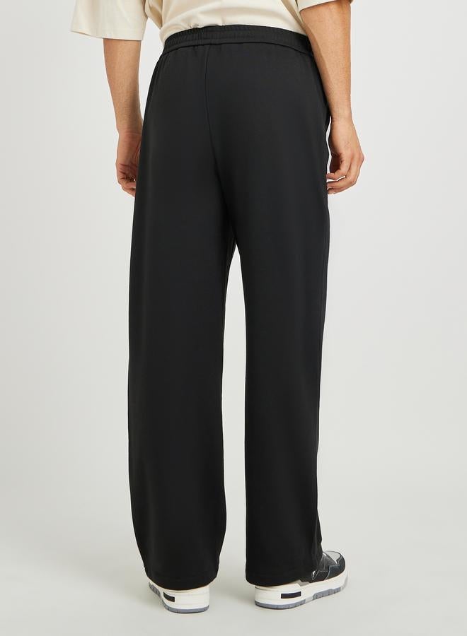 Styli Embossed Oversized Open Hem Joggers with Drawstring - Image 4