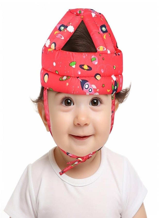 DAGDIYA Baby Safety Helmet | Infant Toddler Head Protector for 6-18 Months | Adjustable Baby Helmet | Child Safety Protective Cap for Crawling & Walking | Head Guard (Red) - Image 1