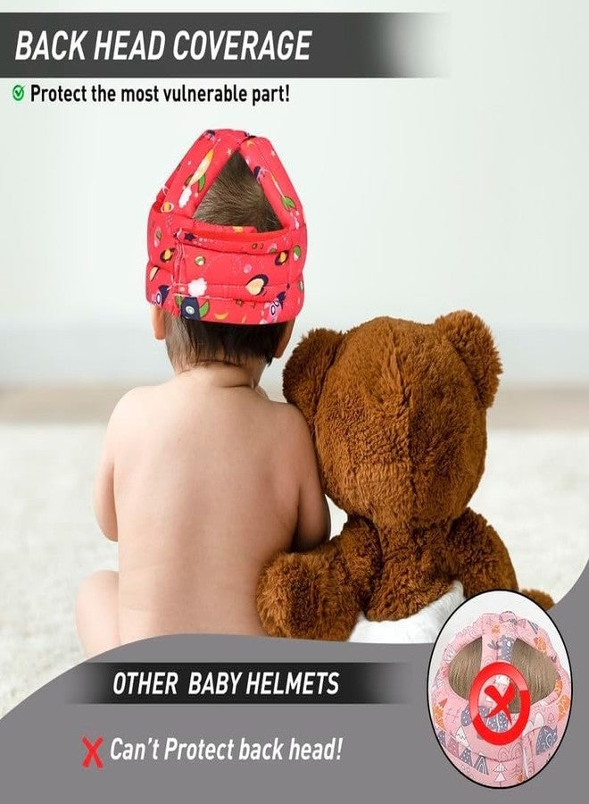 DAGDIYA Baby Safety Helmet | Infant Toddler Head Protector for 6-18 Months | Adjustable Baby Helmet | Child Safety Protective Cap for Crawling & Walking | Head Guard (Red) - Image 4