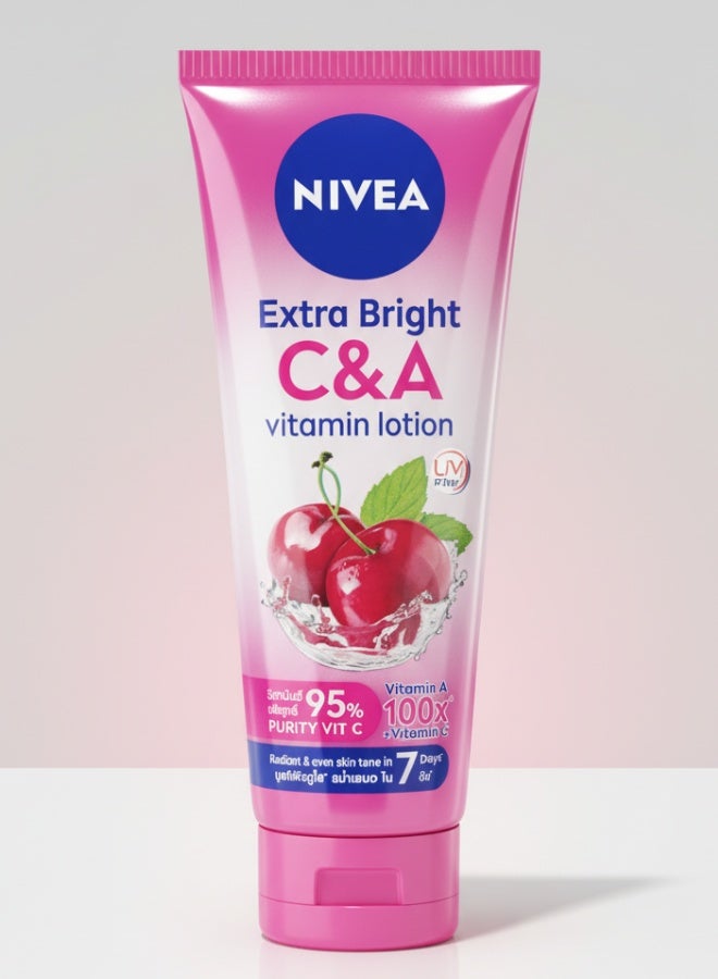 Nivea Extra Bright C and A Vitamin Lotion 180 ml Brightening Moisturizing Body Lotion Skin Repair Nourishing Care
