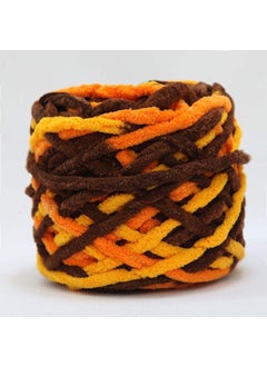 Ice Cream Striped Soft Thick Yarn Handmade Diy Knitted Scarf Yarn Ball Crochet Hook Slipper Self-knitted Ball 36 coffee Orange
