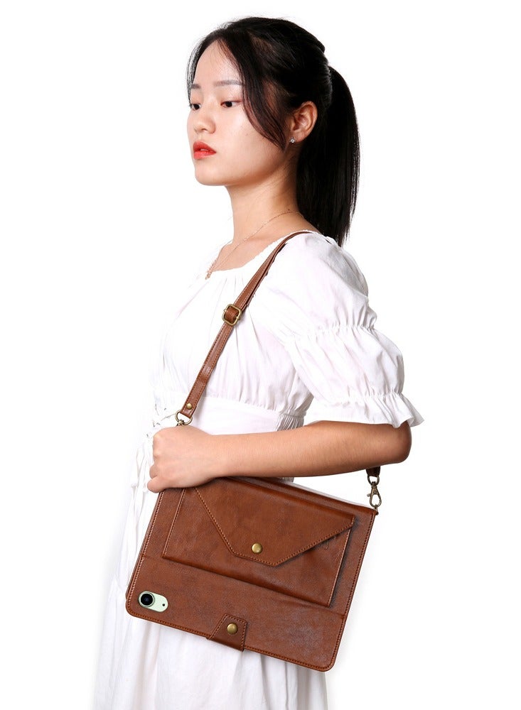 عام غطاء آيباد ميني 6 مع حزام - للجيل السادس 2021 مقاس 8.3 بوصة، مع جيب لحمل القلم وحزام كتف، مناسب للاستخدام الخارجي والنقل - Image 2