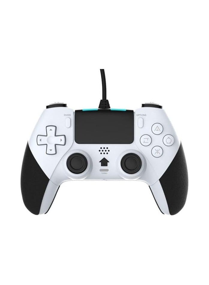 ذراع تحكم سلكي لأجهزة PS4 والبلايستيشن برو وسليم والكمبيوتر – يد ألعاب مزدوجة الاهتزاز USB – متوافقة مع ويندوز 10/8 - Image 1