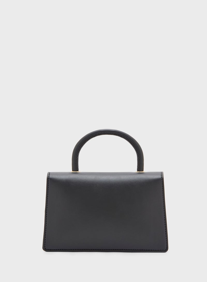 ELLA Metal Trim Detail Satchel Bag - Image 2