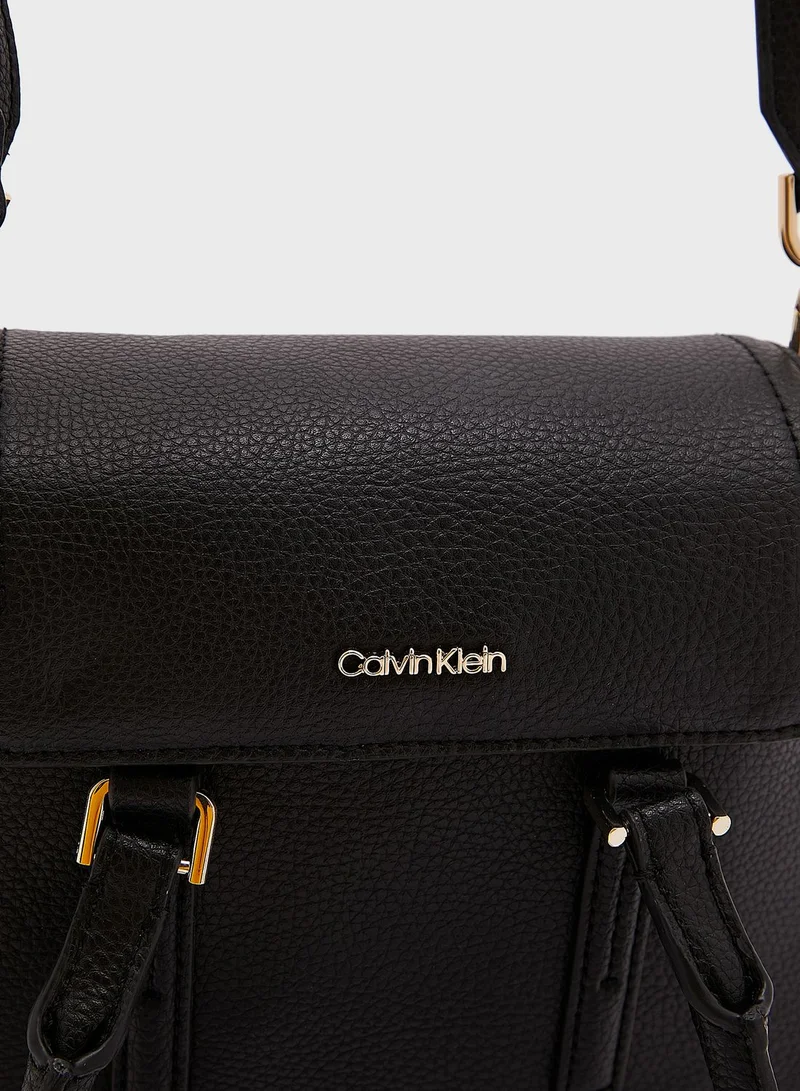 CALVIN KLEIN Elevated Flap Over Satchel