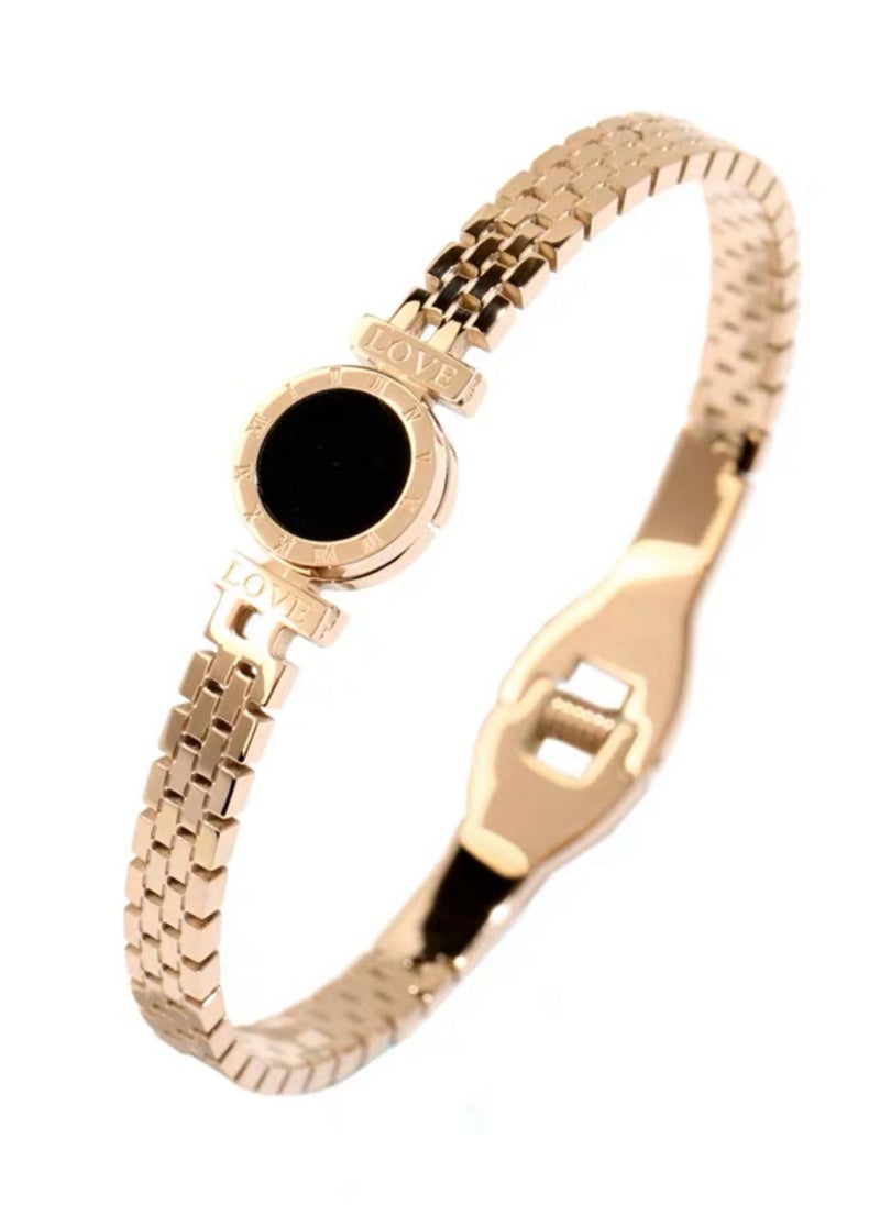 LAOONT - Stainless Steel Bracelet with A Watch-Shaped Design for Women - Image 1