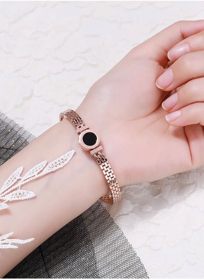 LAOONT - Stainless Steel Bracelet with A Watch-Shaped Design for Women - Image 1