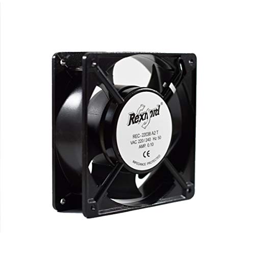Rexnord 22038 A2 T Panel Square Aluminium Die Cast Exhaust Fan (Black, 4 X 4 Inches) - Image 2