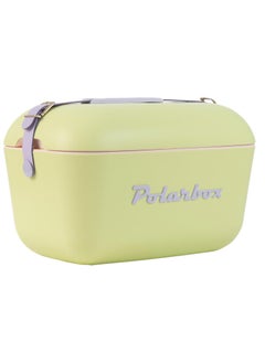 Polarbox Polarbox 12L Cooler Box – Lilac & Orange | Retro Insulated Ice Box with Leather Strap | Stylish Thermal Picnic & Beach Cooler  - Image 1