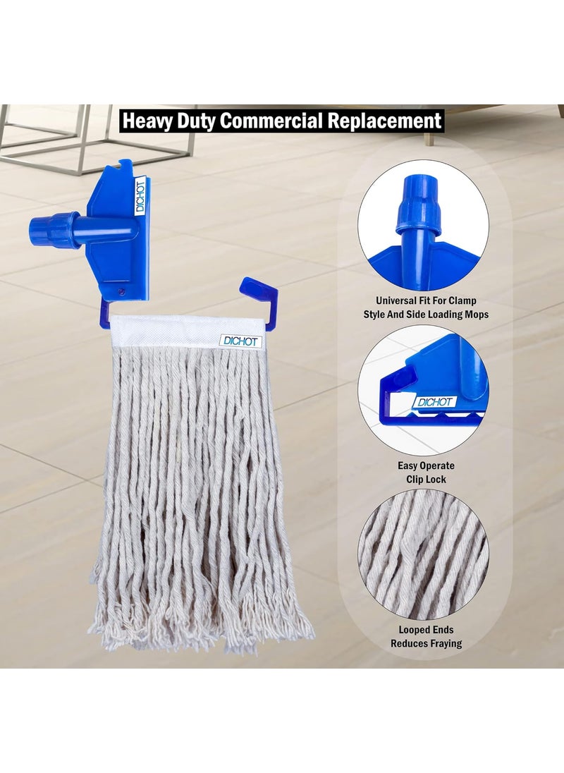 DICHOT DICHOT Wet Mop Refill 300 GM with Clip and Check Duster Cloth Blue Pack of 3  - Image 3