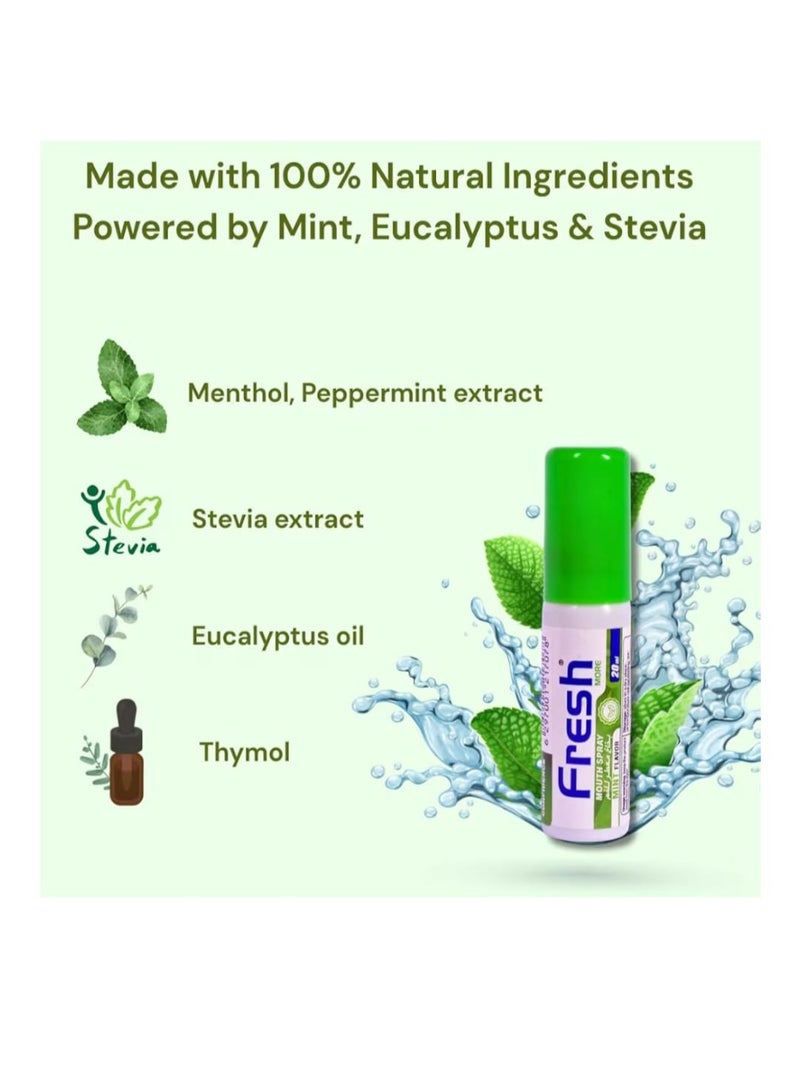 Fresh More Mouth Spray - Mint Flavour Sugar-Free, Alcohol-Free Breath Spray, Instant Fresh Breath, Natural Oral Care, Portable Mouth Freshener Spray. - Image 4