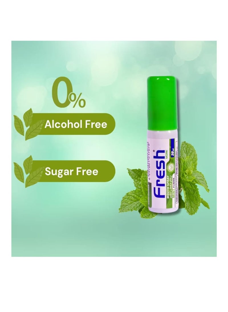 Fresh More Mouth Spray - Mint Flavour Sugar-Free, Alcohol-Free Breath Spray, Instant Fresh Breath, Natural Oral Care, Portable Mouth Freshener Spray. - Image 5