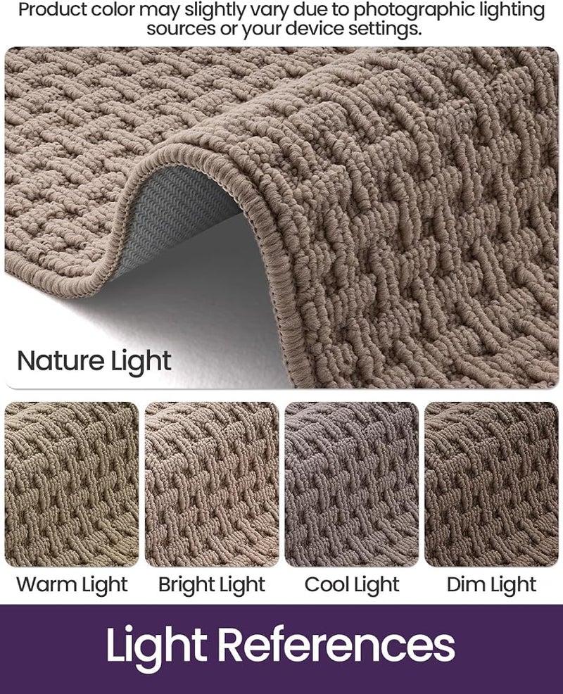 DEXI Front Door Mat Indoor Rug Washable 60 x 90 cm, Beige - Image 5