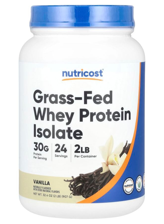GrassFed Whey Protein Isolate Vanilla 2 lb (907 g)