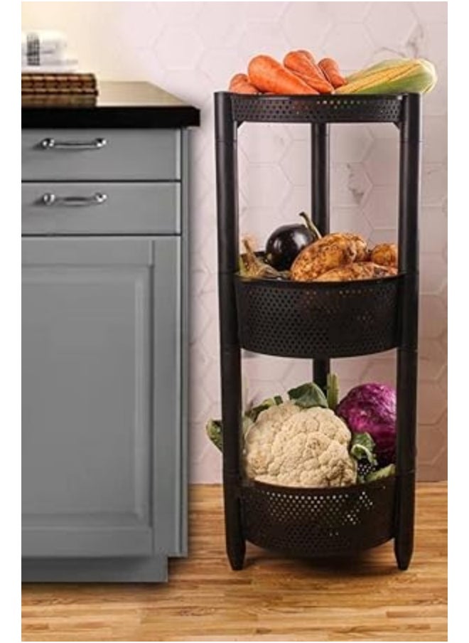 Generic 3-tier round lace tarpaulin multi-purpose decorative - balcony, bathroom, kitchen, coffee shop, fruit stand - white  - Image 2