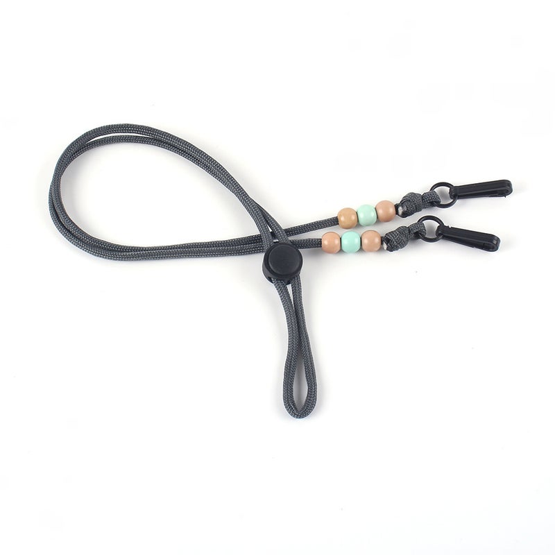 Simple Solid Color Mask Cord Dark gray 