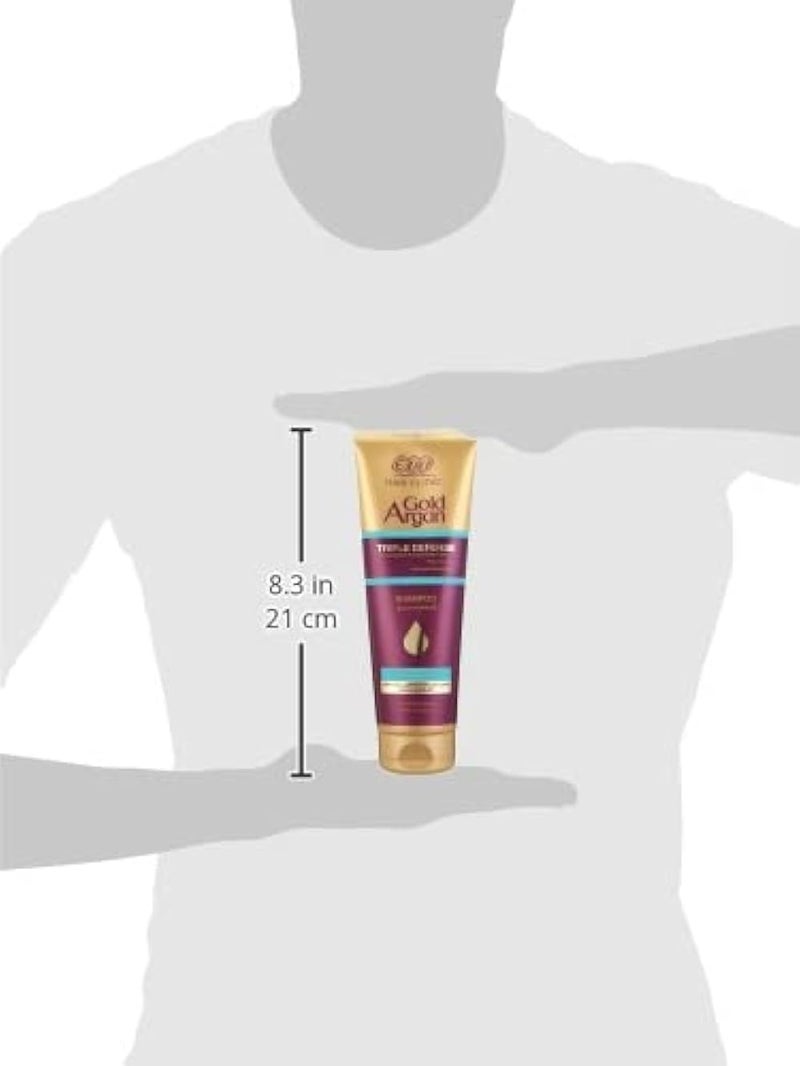Eva Hair Clinic Gold Argan Heat Protectant 200ml, Conditioner 230ml Shampoo 230ml - Image 2