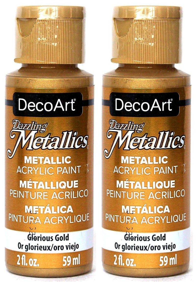 DecoArt Dazzling Metallics Acrylic Paint 2oz-Glorious Gold