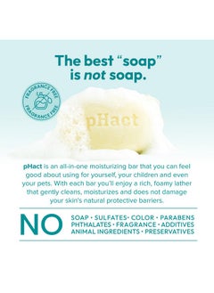 Andrew Lessman ANDREW LESSMAN pHact Moisture-Rich, Soap-Free Cleansing Bar. Natural Skin pH. Fragrance-Free. All Skin Types - Even Sensitive Skin. Hypoallergenic. Dermatologist Tested. 3-Pack 4.25 oz each  - Image 5