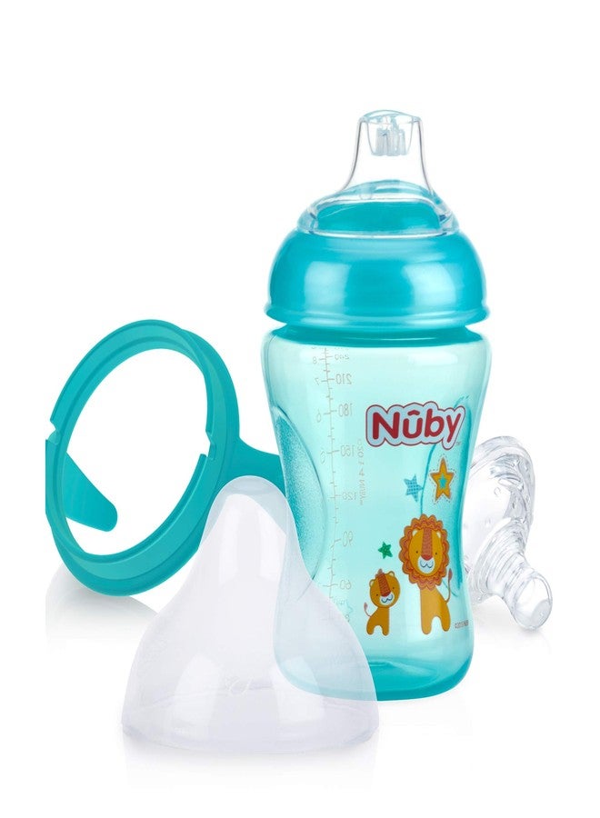 Nuby Non-Drip 3-Stage Nurser with Wide Neck - Bottle to Sippy Cup - (3-Pack) 11 Oz - 3+ Months - Image 2