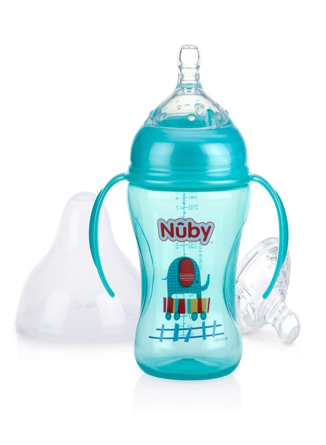 Nuby Non-Drip 3-Stage Nurser with Wide Neck - Bottle to Sippy Cup - (3-Pack) 11 Oz - 3+ Months - Image 4