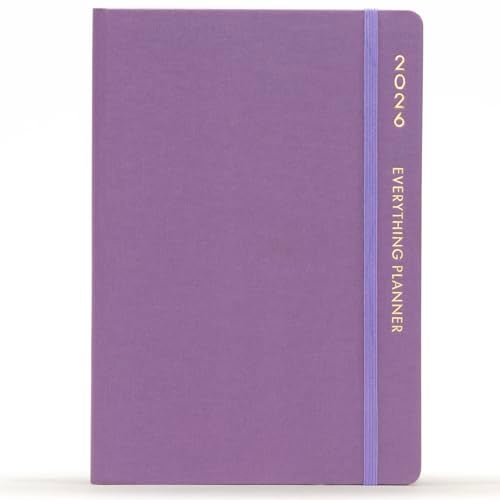 COMMA Everything Planner 2026 Gift Set | A5 Size New Year Diary, DIY Pen Stand, Pen and Sticky Notes | Budget & Mood Tracker, Birthdays, Shopping & Reading Lists and Travel Planner | Fabric Cover Material | (Purple) - Image 2