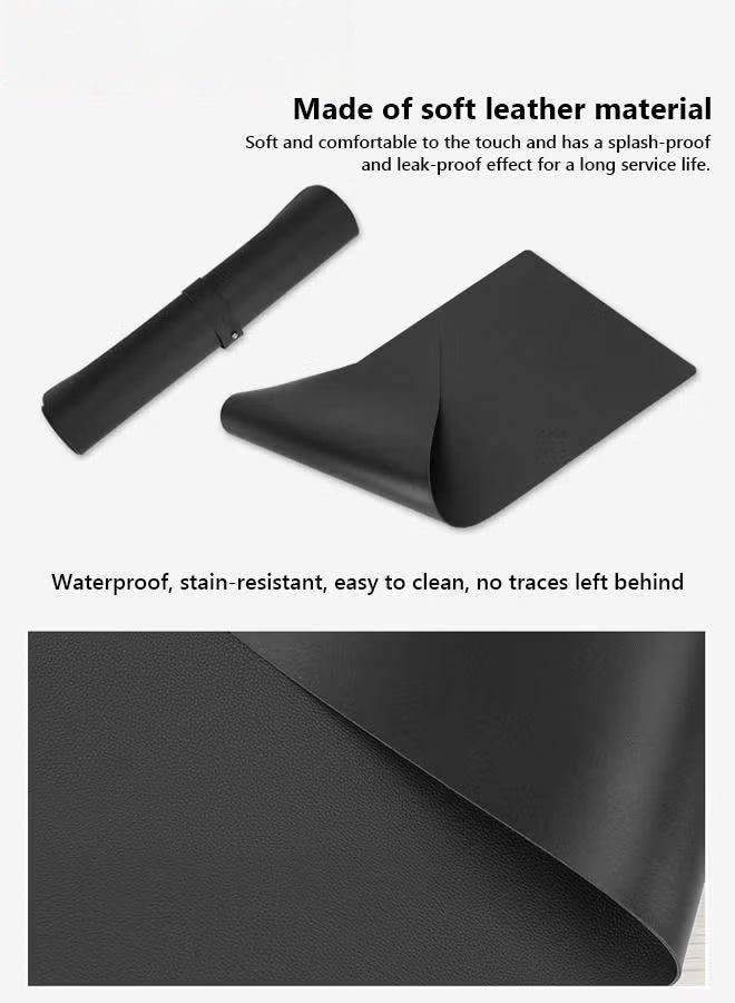 EETU Leather Desk Pad Protector,Mouse Pad,Office Desk Mat, Non-Slip Leather Keyboard Pad,Laptop Mouse Mat,Waterproof Desk Writing Pad for Office and Home - Image 5